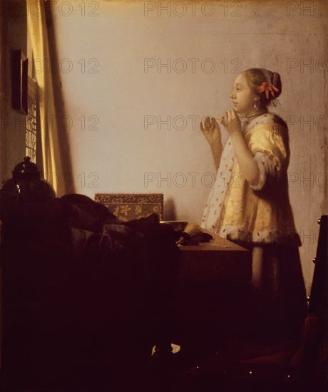Vermeer, La Dame au collier de perles