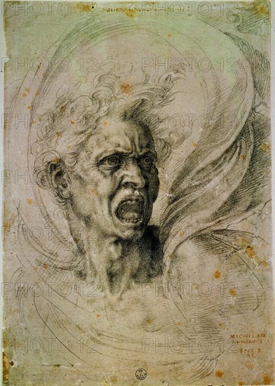 MIGUEL ANGEL 1475-1564
DIBUJO-LA FURIA
FLORENCIA, GALERIA DE LOS UFFIZI
ITALIA