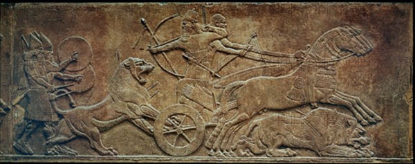 Assurbanipal chassant les lions