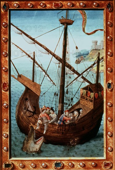 MINIATURA DEL RENE Nº4-JONAS ES ARROJADO AL MAR Y SE LO TRAGA LA BALLENA - MAN LATINO 1042-F -1660
PARIS, BIBLIOTECA NACIONAL
FRANCIA
