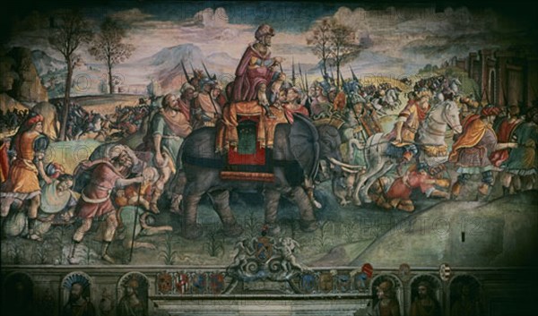RIPANDA JACOPO
ANIBAL CRUZANDO LOS ALPES PARA LLEGAR A ITALIA - FRESCO S XVI
ROMA, PALACIO BARBERINI
ITALIA