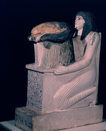 PENMERNEB PRESENTANDO LA CABEZA DE AMON-RA-ESTATUA CALIZA PINTADA-XIX DINASTIA
TURIN, MUSEO DE ARTE EGIPCIO
ITALIA
This image is not downloadable. Contact us for the high res.