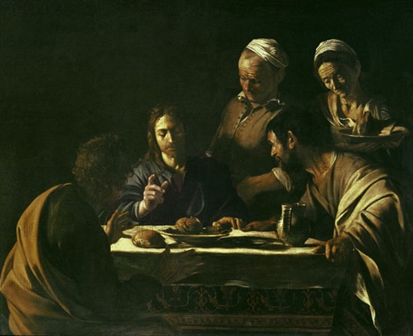 CARAVAGGIO. Supper at Emmaus - 1606 - 141x175 cm - oil on canvas - Italian Baroque