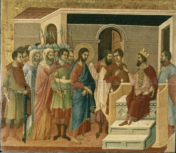 DUCCIO DI BUONINSEGN1255/1319
*CRISTO ANTE HERODES ANTIPAS-REY JUDEA
SIENA, CATEDRAL
ITALIA