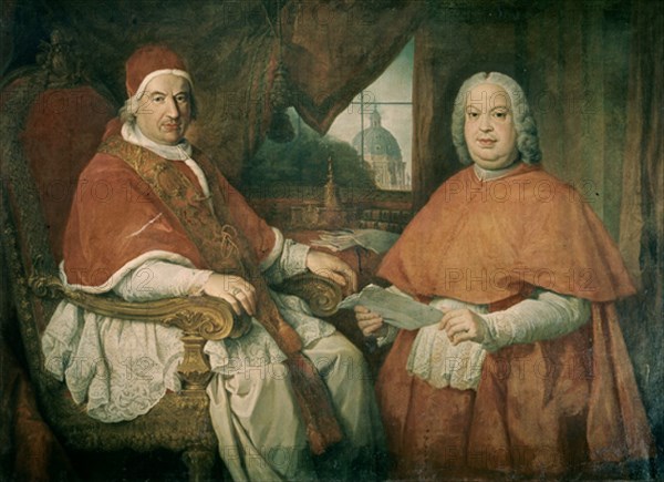 PANNINI
*BENEDICTO XIV Y CARDENAL VALENTIN GONZAGA
ROMA, MUSEO ROMA
ITALIA