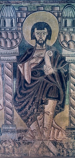 MAESTRO DE MADERUELO
PINTURAS ROMANICAS SXII -PANEL IZQUIERDO- APOSTOL-PROCEDEN DE LA IGLESIA DE LA VERACRUZ DE MADERUELO
MADRID, MUSEO DEL PRADO-PINTURA
MADRID