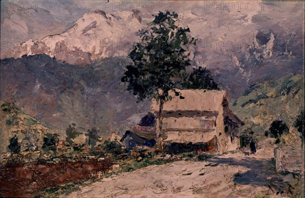 REGOYOS DARIO 1857/1913
PAISAJE ALPINO (1886) OLEO/TABLA 18,5*27
MADRID, COLECCION PARTICULAR
MADRID