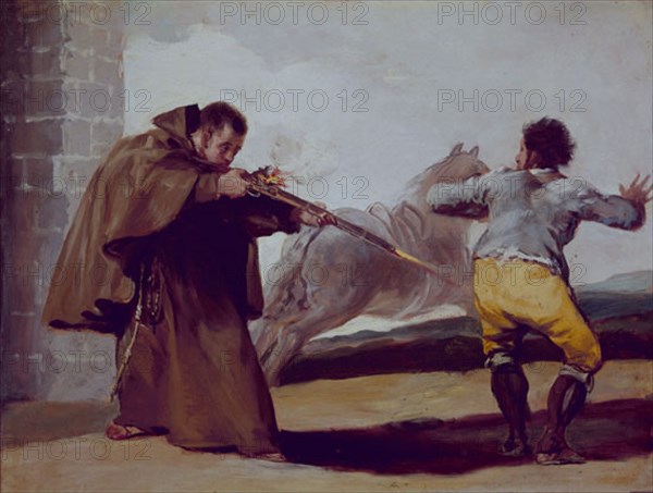 Goya,The capture of the dreaded Spanish bandit El Maragato