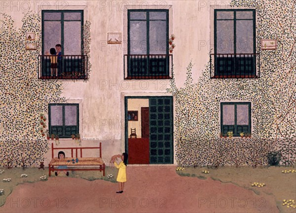 FIGUEROA MARTA
NIÑOS JUGANDO EN JARDIN DE UNA CASA-PINTURA NAIF
MADRID, COLECCION PARTICULAR
MADRID