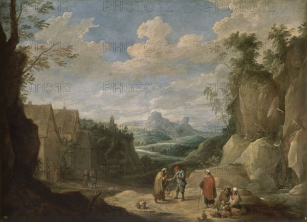 Teniers (le jeune), Paysage avec gitans