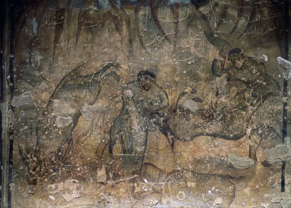 SANGRIA DE LOS ONAGROS TRAS SU CACERIA Y MATANZA - TESTERO DE LA NAVE IZQ - PINTURA MURAL S VIII
QUSEIR AMRA, CASTILLO
JORDANIA