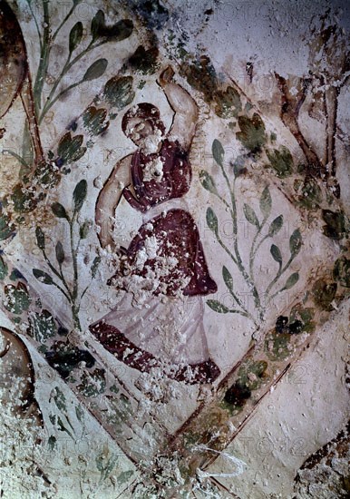 INTERIOR - PINTURA MURAL EN LA SALA DE BAÑOS - GITANA BAILANDO - S VIII
QUSEIR AMRA, CASTILLO
JORDANIA