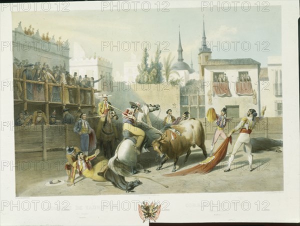 BLANCHARD
CORRIDAS DE TOROS - SUERTE DE PICAR -LITOGRAFIA (Nº 836)-S XIX-ROMANTICISMO ESPAÑOL
MADRID, MUSEO ROMANTICO
MADRID