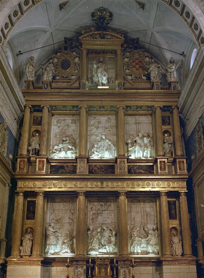 HERRERA JUAN DE 1530/97
RETABLO MAYOR EN ALABASTRO SOBRE PEDESTAL DE PIEDRA DE URUEÑA-S XVI-MANIERISMO ESPAÑOL
VILLAGARCIA DE CAMPO, CASA COMPAÑIA JESUS
VALLADOLID
This image is not downloadable. Contact us for the high res.