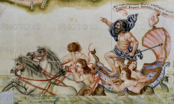 DET PLANO CARTAGENA INDIAS- NEPTUNO EN EL MAR CON SIRENAS -
MADRID, MUSEO DEL EJERCITO
MADRID