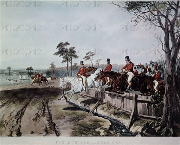 GRABADO-CAZA DEL ZORRO-CAZADORES A CABALLO
PARIS, COLECCION PARTICULAR
FRANCIA