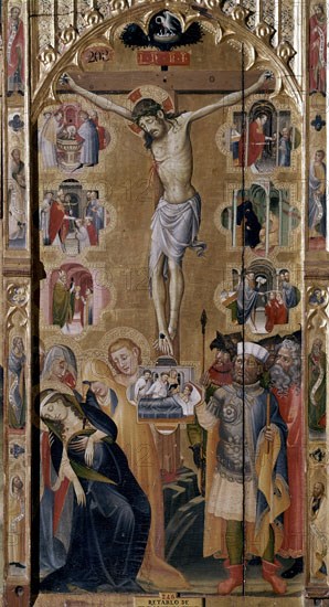 BASSA FERRER 1324/48
CRUCIFIXION DETALLE DEL RETABLO DE FRAY BONIFACIO FERRER-1396-1398-PROCEDE CARTUJA DE PORTACELI-TEMP
VALENCIA, MUSEO BELLAS ARTES - COLEGIO PIO V
VALENCIA