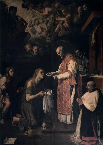 ESPINOSA JERONIMO JACINTO 1600/1667
COMUNION DE LA MAGDALENA - 1655 - BARROCO ESPAÑOL
VALENCIA, MUSEO BELLAS ARTES - COLEGIO PIO V
VALENCIA