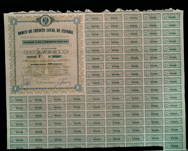 CEDULA BANCO CREDITO LOCAL   MADRID 28/MAR/1961
MADRID, CONFEDERACION DE CAJAS AHORROS
MADRID