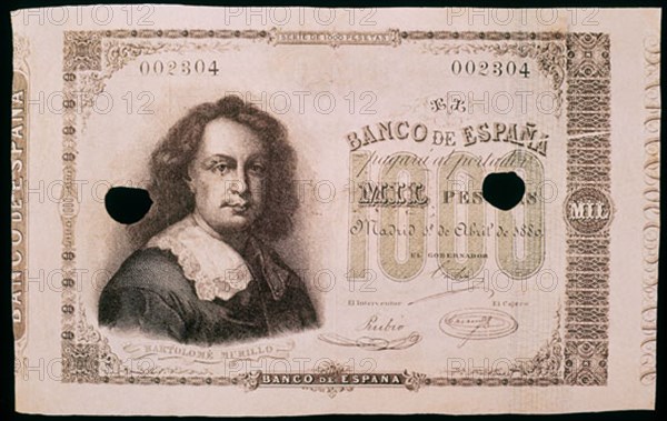 BILLETE DE 1000 PESETAS 1880
MADRID, BANCO DE ESPAÑA-DOCUMENTOS
MADRID