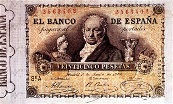 BILLETE DE 25 PESETAS 1886
MADRID, BANCO DE ESPAÑA-DOCUMENTOS
MADRID