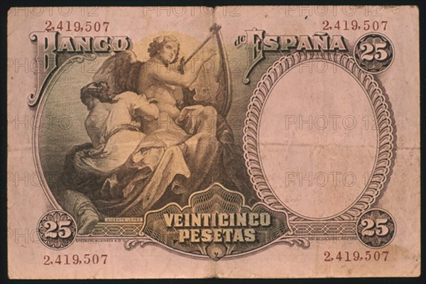 BILLETE DE 25 PESETAS 1931-REVERSO
MADRID, BANCO DE ESPAÑA-DOCUMENTOS
MADRID

This image is not downloadable. Contact us for the high res.