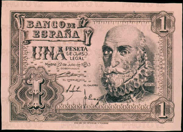 BILLETE DE UNA PESETA 1953
MADRID, BANCO DE ESPAÑA-DOCUMENTOS
MADRID