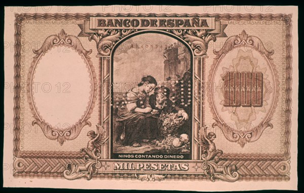 BILLETE DE 1000 PESETAS 1940-REVERSO
MADRID, BANCO DE ESPAÑA-DOCUMENTOS
MADRID

This image is not downloadable. Contact us for the high res.