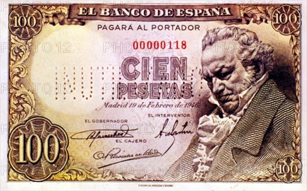 BILLETE DE 100 PESETAS 1940
MADRID, BANCO DE ESPAÑA-DOCUMENTOS
MADRID

This image is not downloadable. Contact us for the high res.