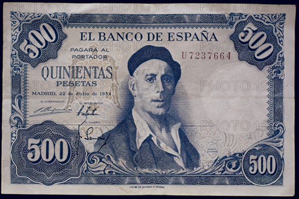 BILLETE DE 500 PESETAS 1954-ANVERSO
MADRID, BANCO DE ESPAÑA-DOCUMENTOS
MADRID

This image is not downloadable. Contact us for the high res.