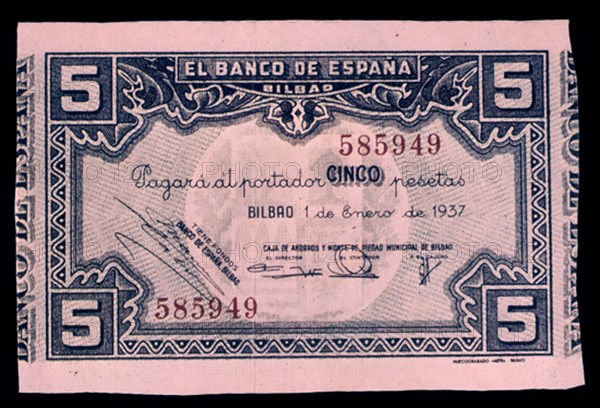 BILLETE DE 5 PESETAS 1937
MADRID, BANCO DE ESPAÑA-DOCUMENTOS
MADRID

This image is not downloadable. Contact us for the high res.