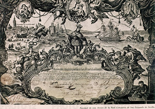 ACCION REAL COMPANIA SAN FERNANDO SEVILLA 23/AGO/1748
MADRID, BANCO DE ESPAÑA-DOCUMENTOS
MADRID