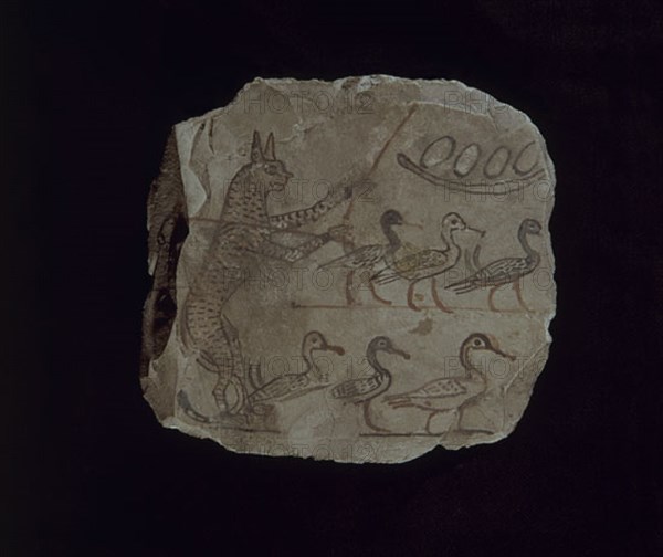 ESTELA DECORADA CON ANIMALES-OSTRAKON-IMPERIO MEDIO
CAIRO, MUSEO EGIPCIO
EGIPTO