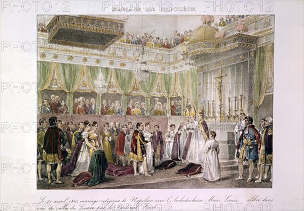 MATRIMONIO NAPOLEON Y MARIA LUISA EN SALA DEL LOUVRE POR CARDENAL FESCH 21/4/1810
PARIS, COLECCION PARTICULAR
FRANCIA