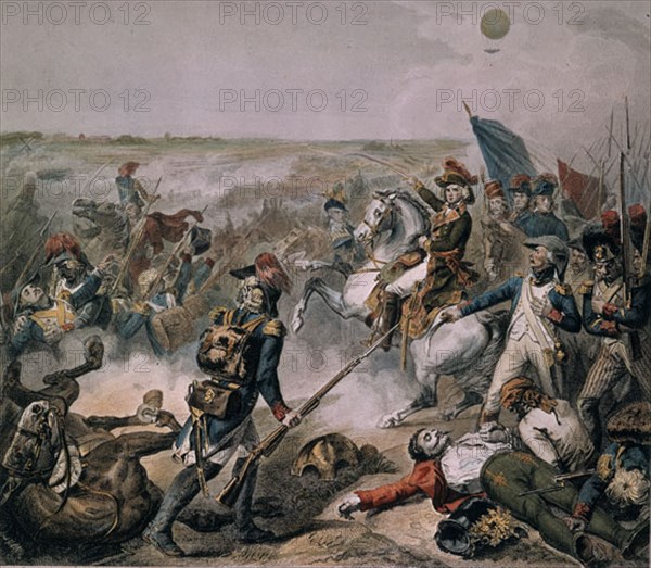 MAUXAISSE
NAPOLEON EN LA BATALLA DE FLEURUS EL 26 DE JUNIO DE 1794 - GRABADO
PARIS, COLECCION PARTICULAR
FRANCIA