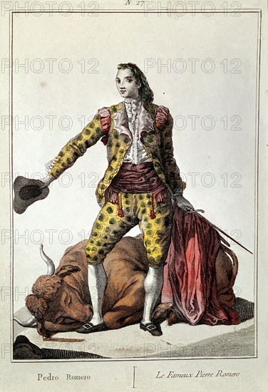 GRABADO-EL TORERO PEDRO ROMERO-Nº 27
PARIS, COLECCION PARTICULAR
FRANCIA
