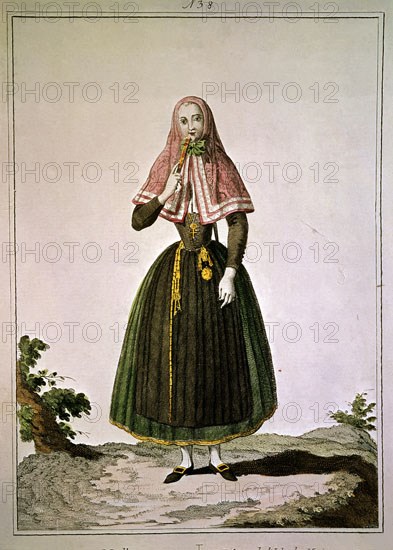 CRUZ CANO Y OLMEDILLA JUAN DE LA 1734/90
COLECCION DE TRAJES DE ESPAÑA-1777-SEÑORA MALLORQUINA- GRABADO S XVIII-TIPOS POPULARES
PARIS, COLECCION PARTICULAR
FRANCIA

This image is not downloadable. Contact us for the high res.
