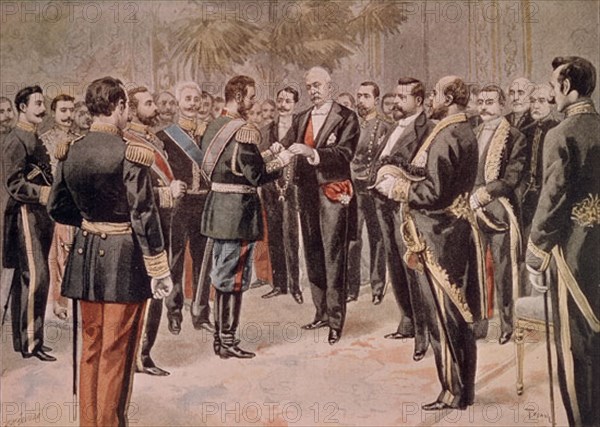 ENTREGA DEL TOISON DE ORO AL PRESIDENTE REPUBLICA
PARIS, COLECCION PARTICULAR
FRANCIA
This image is not downloadable. Contact us for the high res.