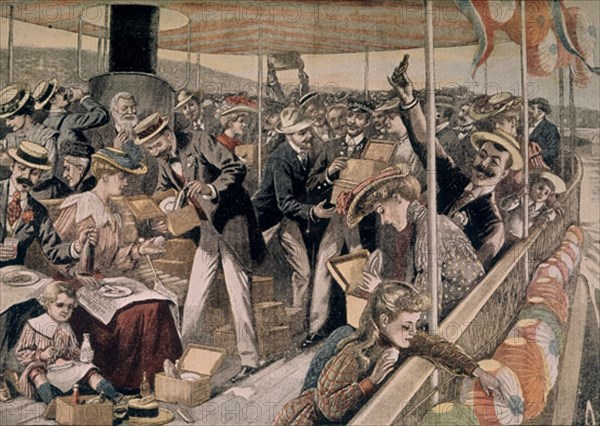 DE PARIS A SAINT-GERMAIN POR EL SENA: CENA DE LOS EXCURSIONISTAS.PETIT JOURNAL
PARIS, COLECCION PARTICULAR
FRANCIA
This image is not downloadable. Contact us for the high res.