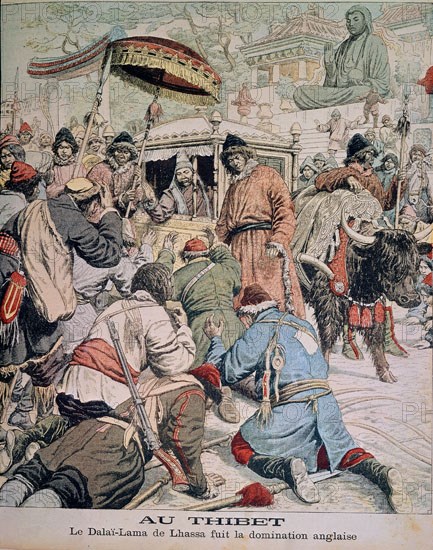 The Dalai Lama escaping the English