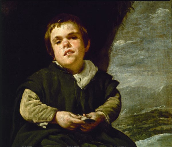 Velázquez, The Dwarf Francisco Lezcano (detail)