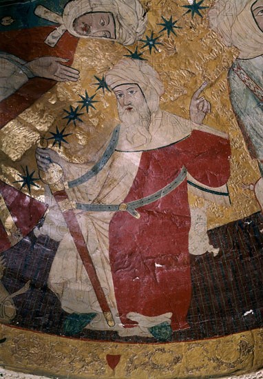 PINTURAS DE LA BOVEDA CENTRAL-S XV-RETRATOS DE LOS PRIMEROS REYES DE LA DINASTIA NAZARI-
GRANADA, ALHAMBRA-SALA DE LOS REYES
GRANADA