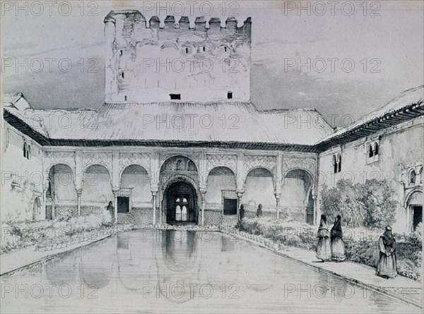 BIBLIOTECA-GRABADO-PATIO ARRAYANES Y TORRE COMARES 1835
GRANADA, ALHAMBRA-PATIO ARRAYANES
GRANADA
This image is not downloadable. Contact us for the high res.
