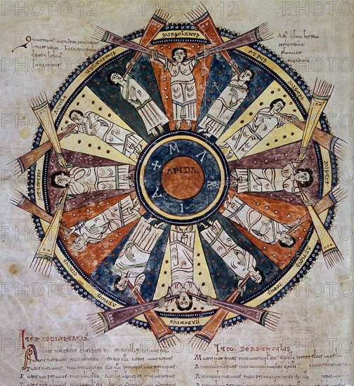 CODICE ALBELDELSE O VIGILANO AÑO 974-976-MOZARABE FOL 14 V- PROCEDE S MARTIN DE ALBELDA
SAN LORENZO DEL ESCORIAL, MONASTERIO-BIBLIOTECA
MADRID
This image is not downloadable. Contact us for the high res.