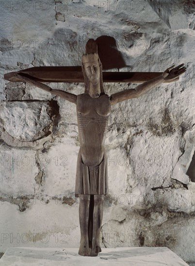 TALLA EN MADERA-CRUCIFIXION
XUNQUEIRA DE AMBIA, IGLESIA DE SANTA EUFEMIA
ORENSE