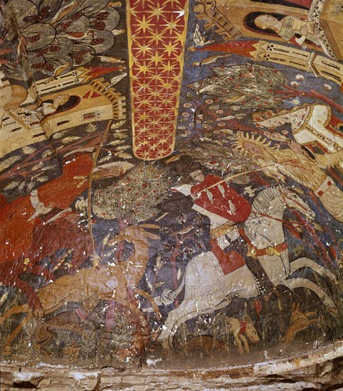 BOVEDA LATERAL-ESCENAS CABALLERESCAS Y LEGENDARIAS -EPOCA NAZARI S XV-PINTURA CRISTIANA
GRANADA, ALHAMBRA-SALA DE LOS REYES
GRANADA
This image is not downloadable. Contact us for the high res.