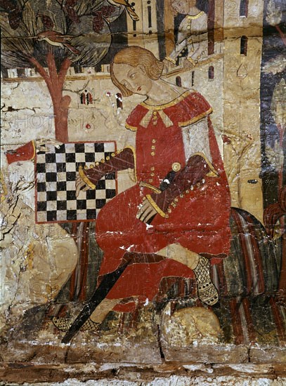 CABALLERO JUGANDO AL AJEDREZ-BOVEDA LATERAL- -EPOCA NAZARI S XV-PINTURA CRISTIANA
GRANADA, ALHAMBRA-SALA DE LOS REYES
GRANADA