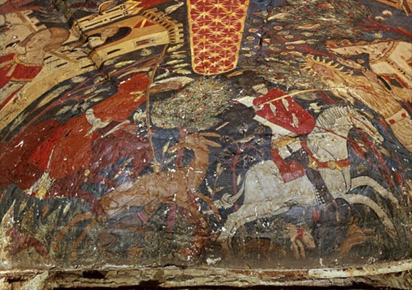 BOVEDA LATERAL-ESCENAS DE CACERIA-S XV-EPOCA NAZARI-PINTURA CRISTIANA
GRANADA, ALHAMBRA-SALA DE LOS REYES
GRANADA