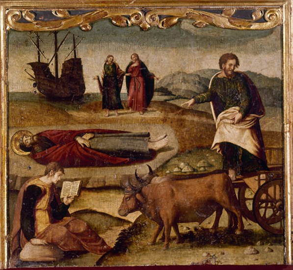 TABLA DEL RETABLO DE SANTIAGO-TRASLADO DEL CUERPO DE SANTIAGO
MURCIA, MUSEO BELLAS ARTES
MURCIA
