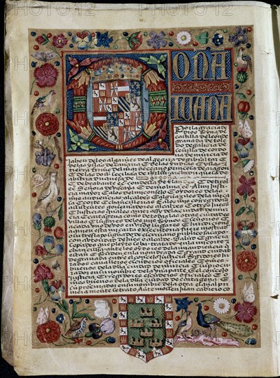 EJECUTORIA DE JUANA LA LOCA-MINIATURA S XVI
MURCIA, ARCHIVO MUNICIPAL
MURCIA
This image is not downloadable. Contact us for the high res.